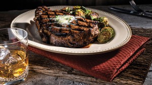 Grilled Ribeye Steak with Classic Steak Butter